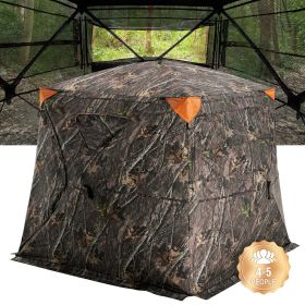 VEVOR Hunting Blind, 270° See Through Ground Blind, 4-5 Person Pop Up Deer Blind for Hunting with Carrying Bag, Portable Resilient Hunting Tent