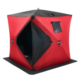 VEVOR 3-4 Person Outdoor Portable Ice Shelter Pop-Up Ice Fishing Shanty Tent