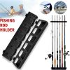 Fishing Rod Rack Vertical Holder Horizontal Wall Mount Boat Pole Stand Storage