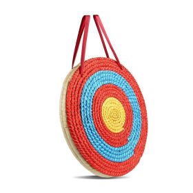 Solid Straw Round Archery Target for Backyard Outdoor Hunting Shooting Practice (Type: 3 Layers, Color: As pic show)