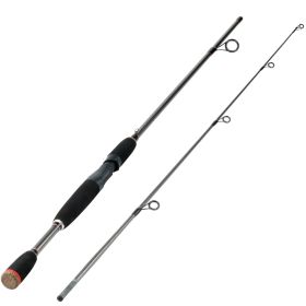 Sougayilang 2 Sections 1.8m Spinning Fishing Rod Casting Rods EVA Grip Smooth Transition Fishing Pole Travel Fishing Rod (length: 1.8 m, Color: black spinning rod)