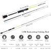 Sougayilang 2 Sections 1.8m Spinning Fishing Rod Casting Rods EVA Grip Smooth Transition Fishing Pole Travel Fishing Rod