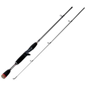 Sougayilang 2 Sections 1.8m Spinning Fishing Rod Casting Rods EVA Grip Smooth Transition Fishing Pole Travel Fishing Rod (length: 1.8 m, Color: black casting rod)