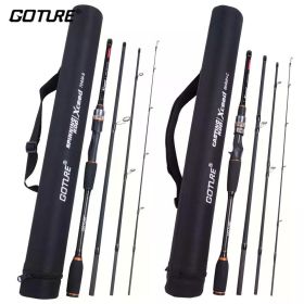 Goture Xceed 4 Setions Travel Fishing Rod With Fuji Guide Ring Carbon Fiber 1.98-3.6M Spinning Casting Lure Rod For Carp Fishing (length: Spin-3.0m-M(FUJI))